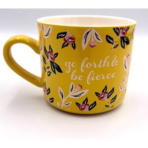 Opalhouse Boho Yellow Floral "Go Forth & Be Fierce" Mug